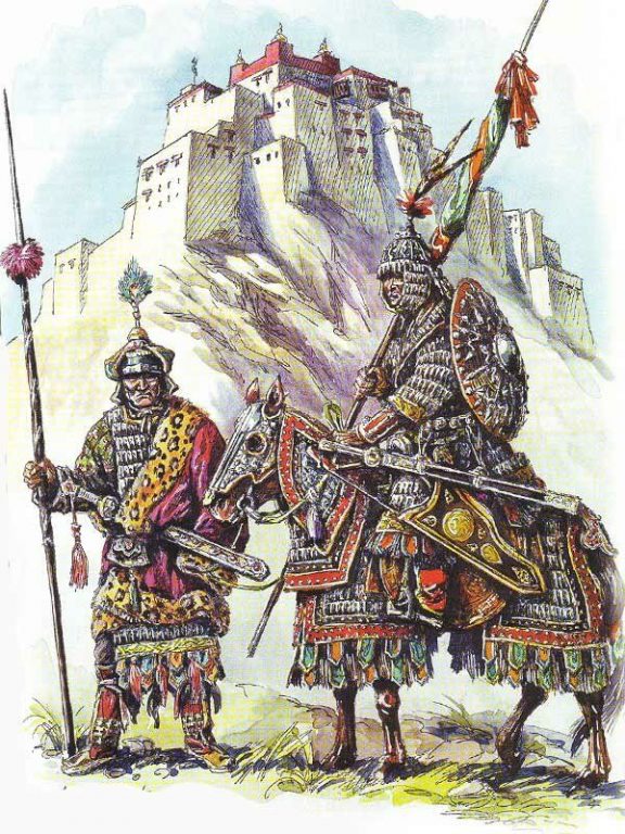       Тибетская конница и пехота