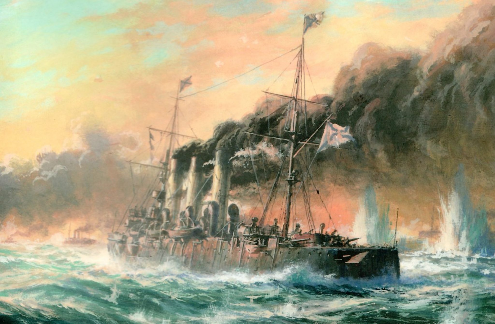 Эскадра тихоокеанского флота. Цусима 1904. Цусима 2 эскадра. Цусимское сражение 1905.