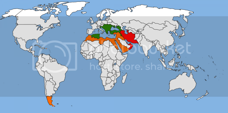    Османская и Караманидская Империи после заключения «Вечного мира»