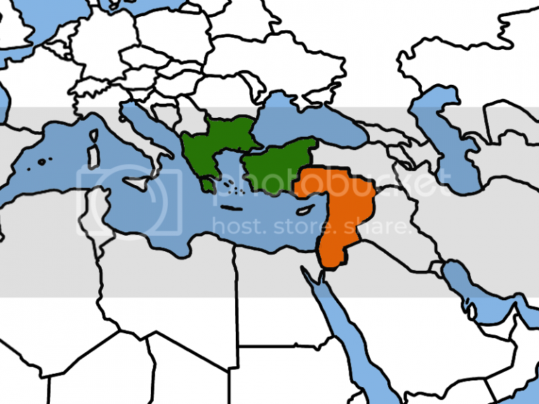  Государства Османов и Караманидов в 1460 году