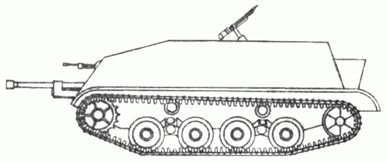  Проект истребителя танков PZInż.160. Экипаж 3 человека, масса 4300 кг, бронирование 15 мм,