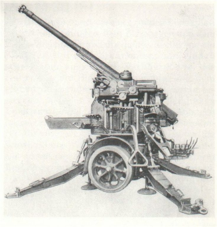   Орудия Canon de 75 mm contre avion modèle 1917 modifié 34 представляли собой старый лафет 1917 года с новым стволом образца 1928 года. Было 127 орудий.