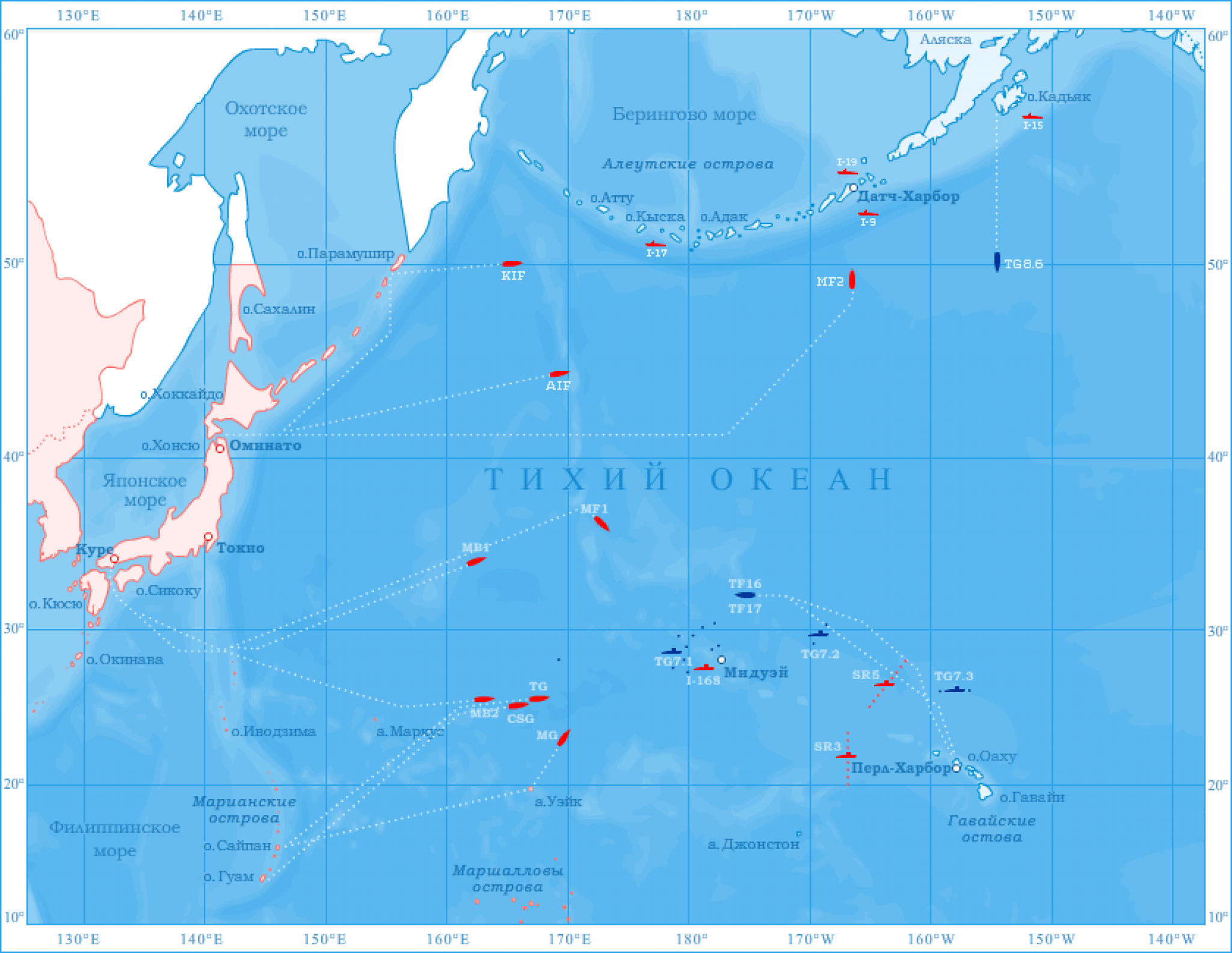 Северные алеутские острова на карте. Сражение у острова Мидуэй карта. Остров Мидуэй на карте. Битва за остров Мидуэй карта.