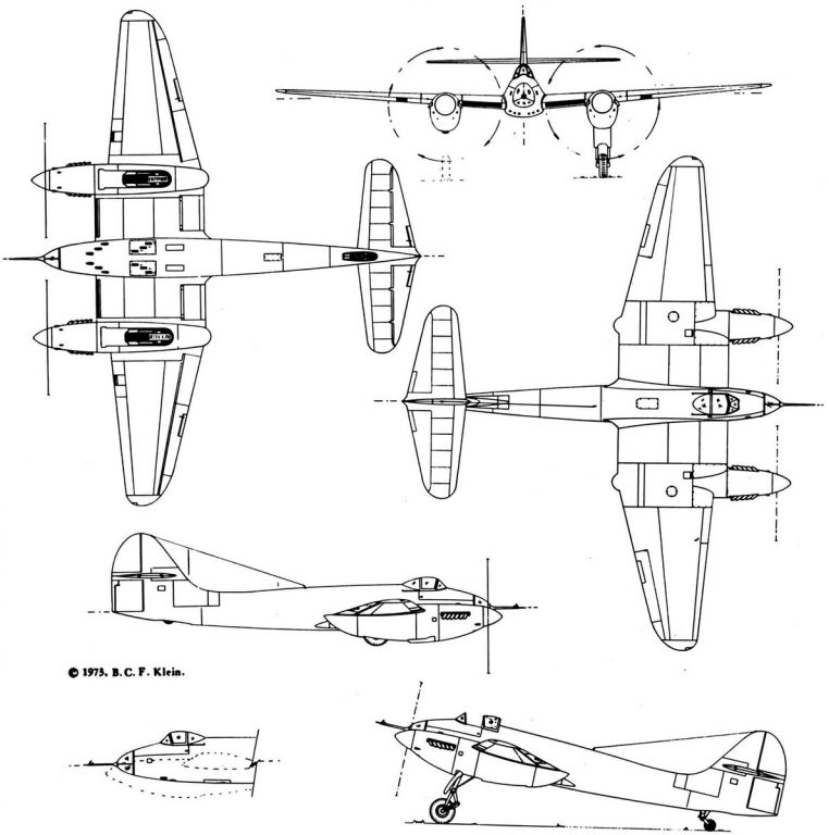  Схема самолета FMA I.Ae. 30 Nancu. 