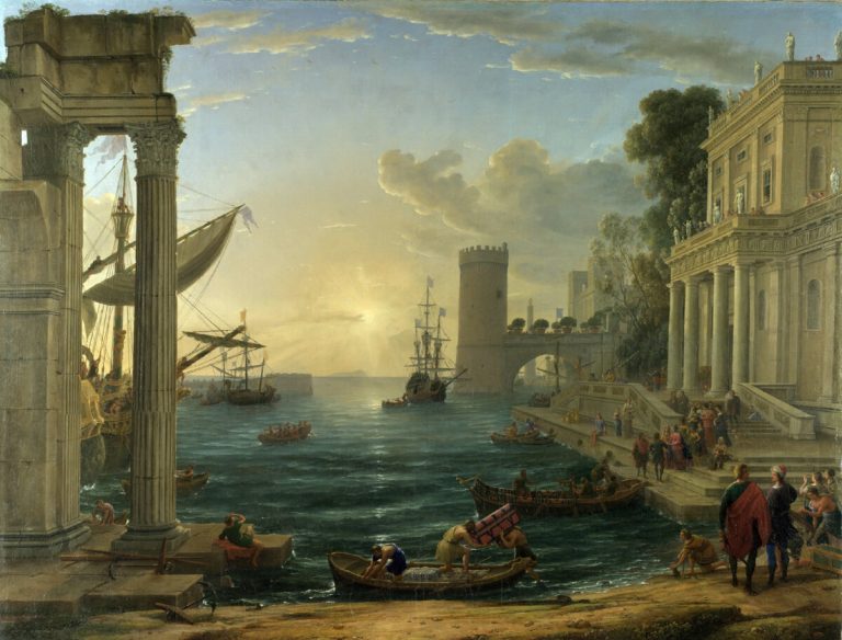       Клод Лоррен иллюстрирует отплытие кораблей Соломона в золотоносную страну Офир