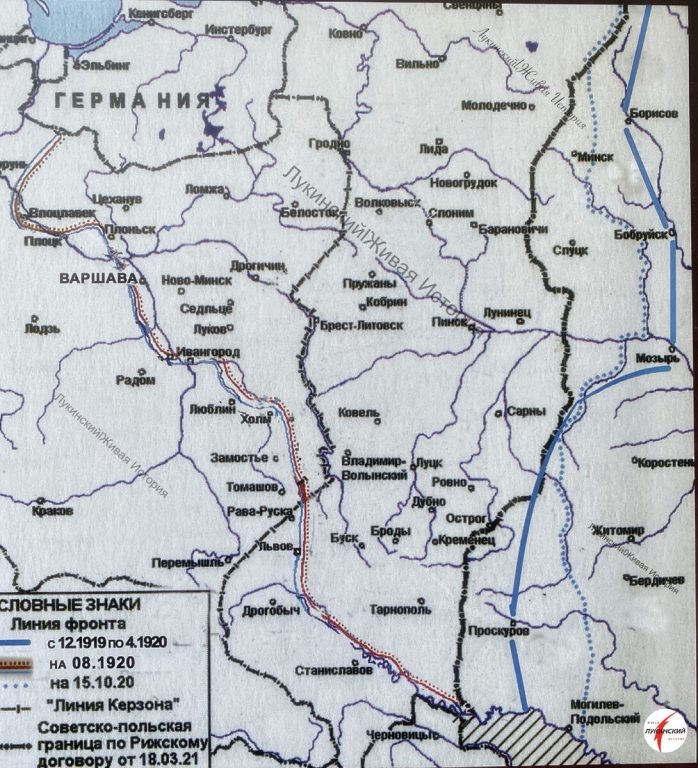       Карта военных действий (фото А.Лукинского, музей Катынь)