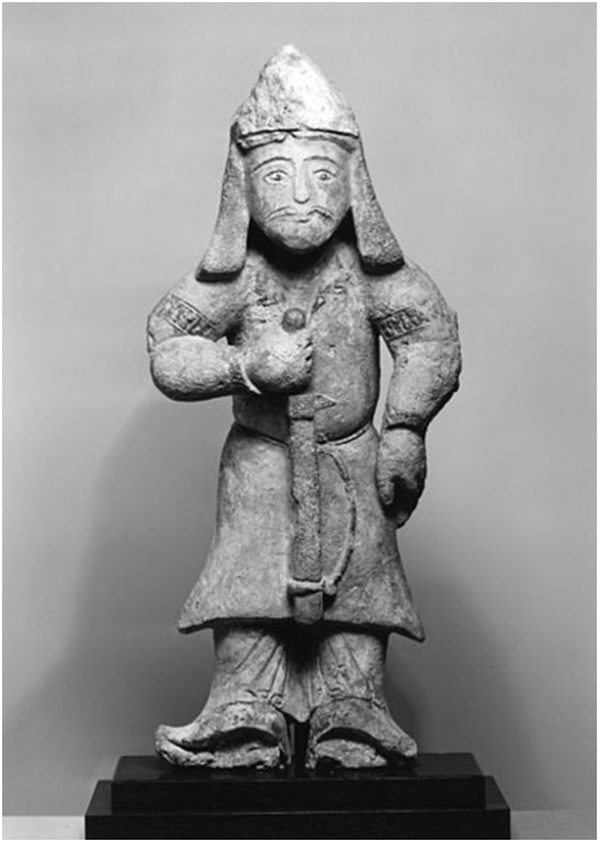  Фигурка сельджукского воина XII века, найденная на территории Ирана ( Художественный музей Уолтерса)