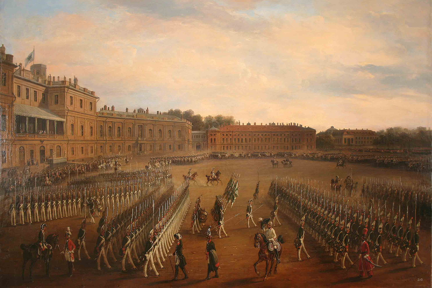 Г. Шварц. Парад при императоре Павле i в Гатчине. 1847