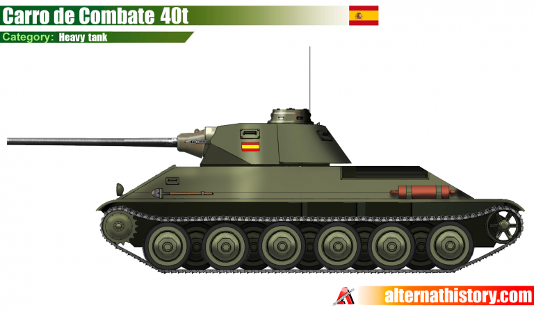Каким мог стать тяжёлый испанский танк Второй Мировой. Carro de Combate 40t