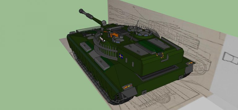 Проект легкого танка UDES 19. Швеция