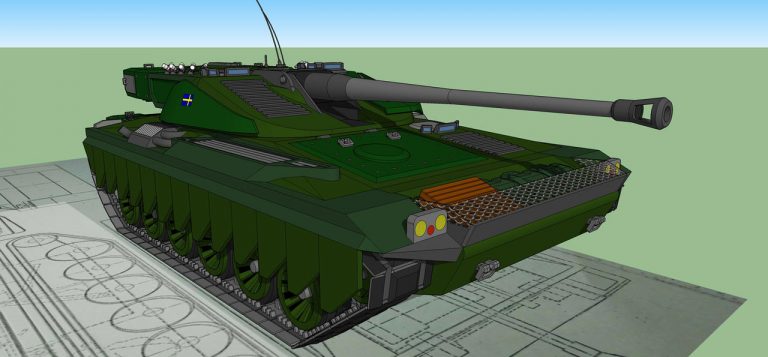 Проект легкого танка UDES 19. Швеция