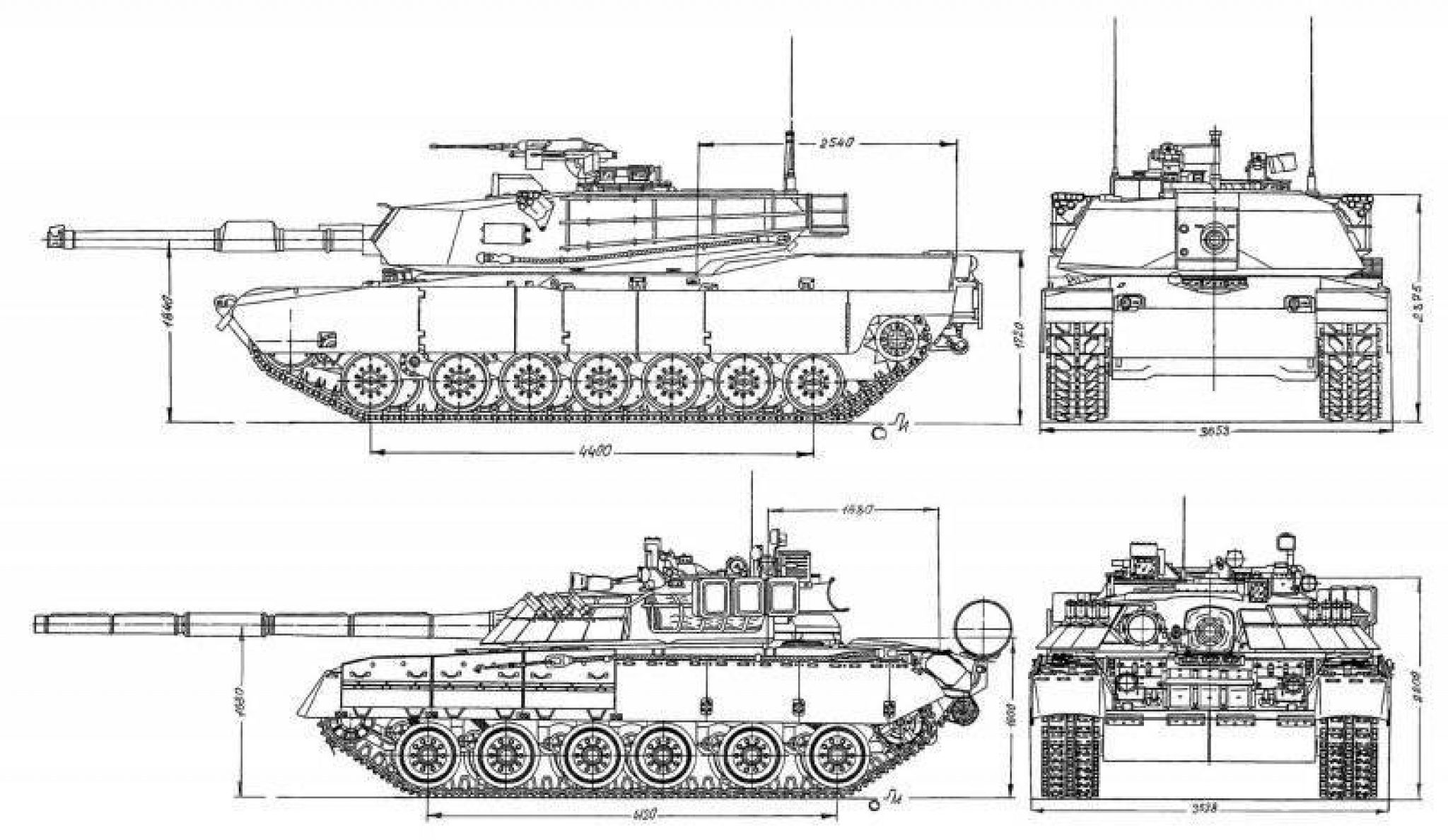 Чертеж танка т 72