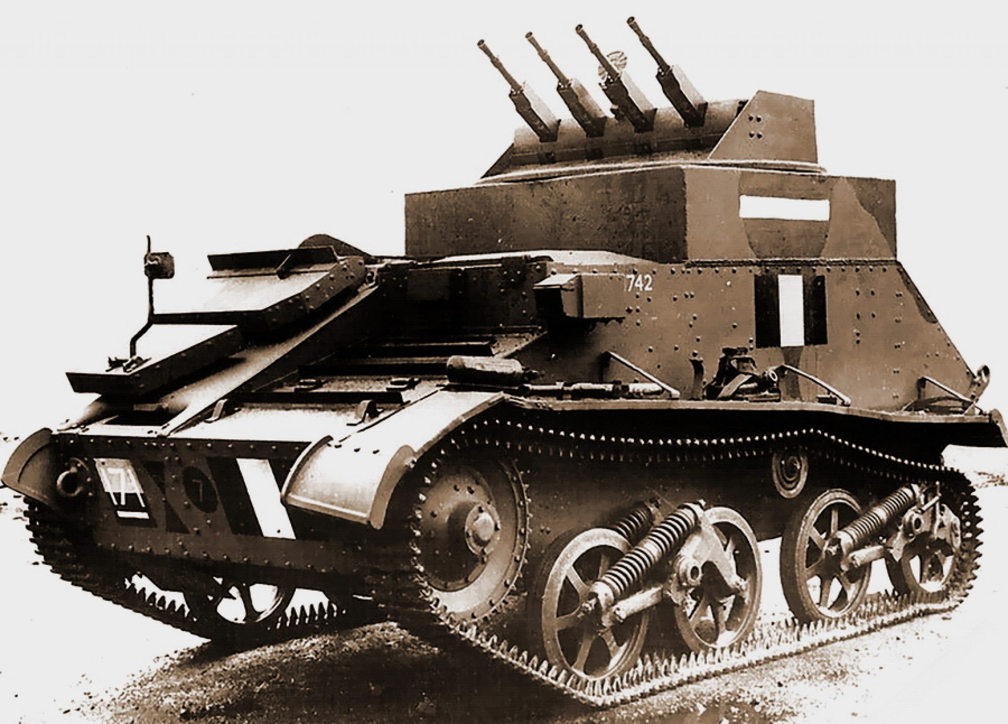 ЗСУ Викерс AA MK 1. Легкий танк Vickers MK 1. Танк Vickers MK vi. Tank Light AA MK 1.