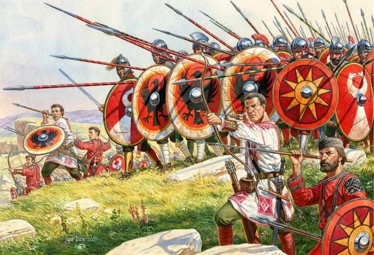    Приблизительно так выглядела армия Восточной Византийской Империи. Она существенно уступала по своей мощи более ранним армиям этого же государства