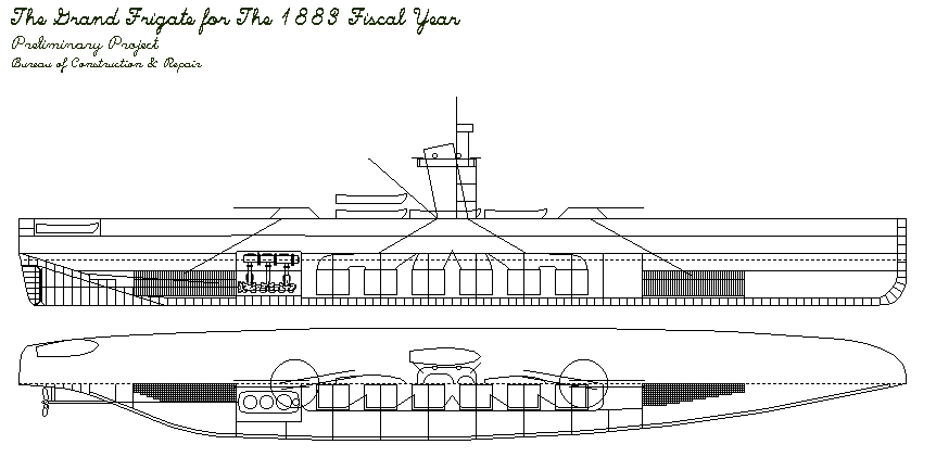 1882 Апрель. Предварительные проекты кораблей Нового Флота.