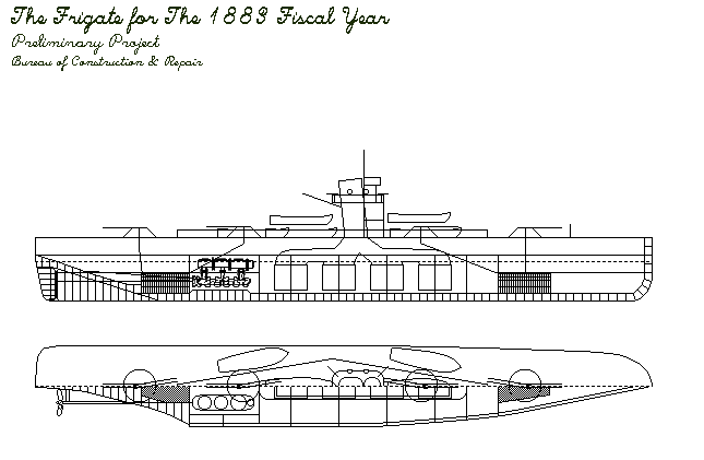 1882 Апрель. Предварительные проекты кораблей Нового Флота.