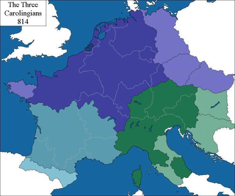  Раздел империи Карла Великого между тремя его сыновьями