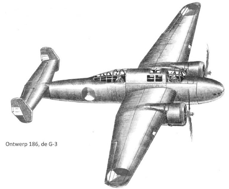     Многоцелевой самолёт: тяжёлый истребитель, штурмовик и разведчик Fokker G.3 (Ontwerp 186),