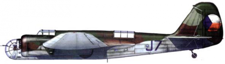  Лёгкий бомбардировщик Avia B.71. Скорость — 450 км/час, дальность полета — 2300 км, практический потолок — 7800 м, экипаж — 3 человека, вооружение — шесть пулеметов, 600 кг бомб.