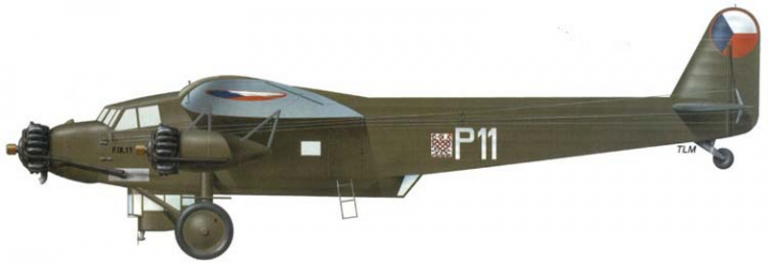  Тяжёлый бомбардировщик Avia/Fokker F.IX. Скорость — 200 км/час, дальность полета — 1000, практический потолок — 4500 м, экипаж — 5 человек, вооружение — четыре пулемета, 1500 кг бомб.