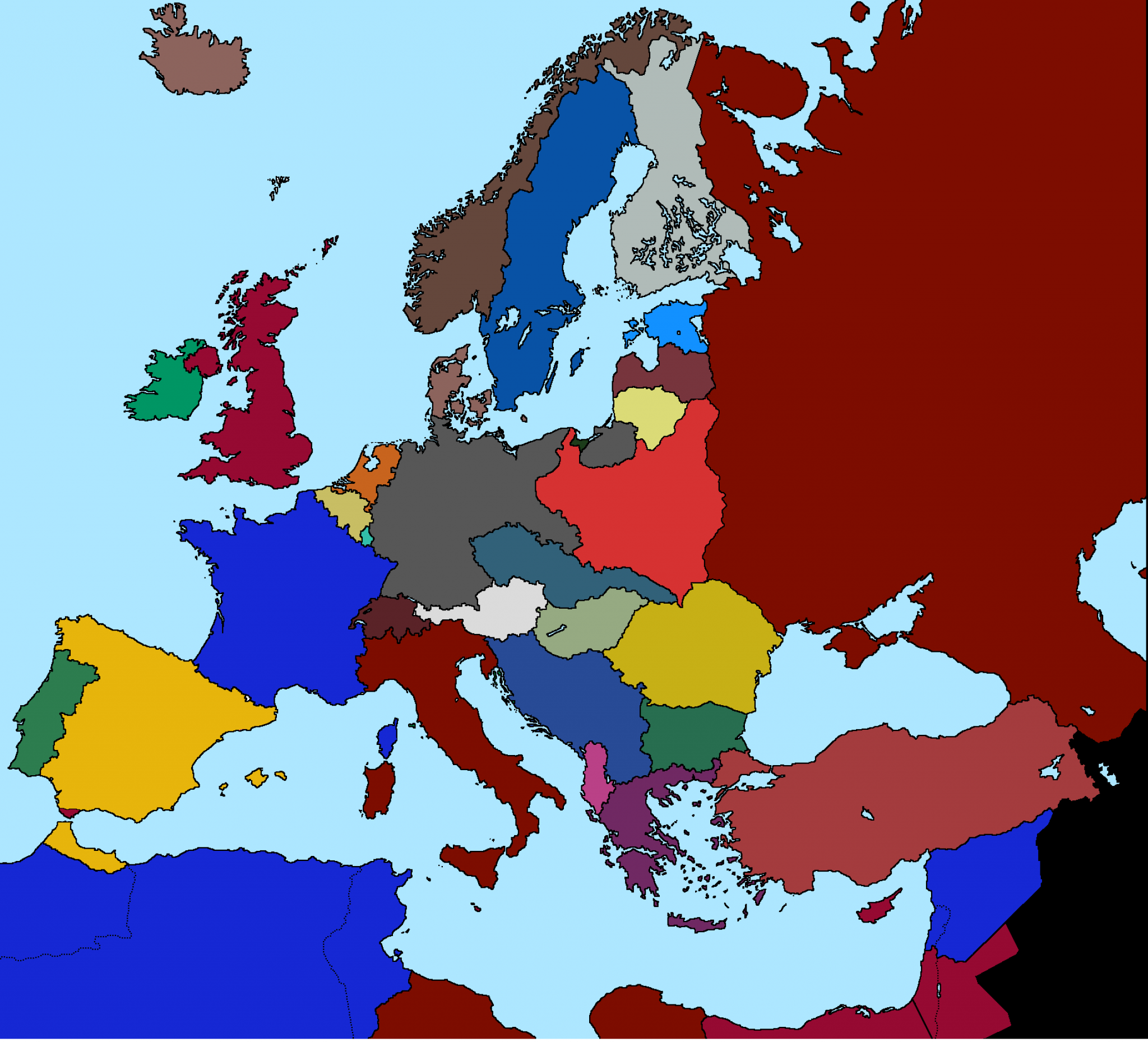 1 2 европы. Kaiserreich 1936. Kaiserreich Map Europe. Кайзеррайх 1936 карта Европы. Карта Европы кайзеррейх для маппинга.