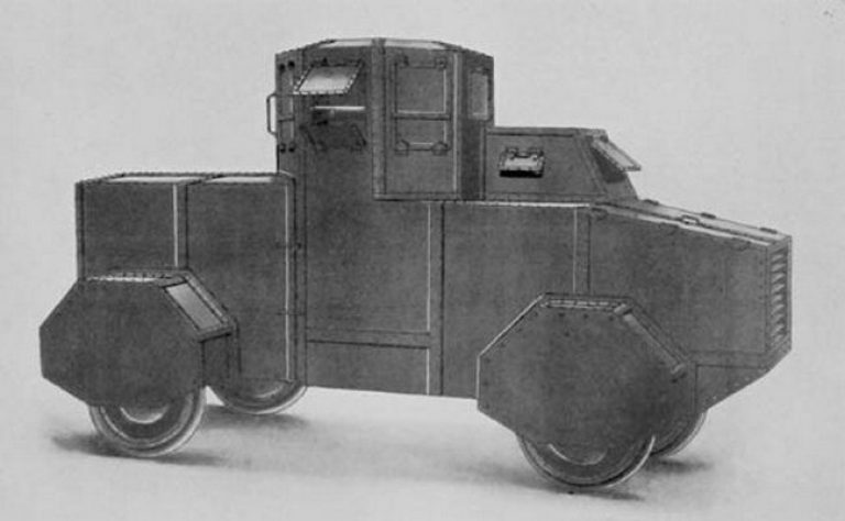 Полноприводный броневик Джеффери. Jeffery-Quad Bethlehem-Steel Armored Car M1916. Прототип для ночного боя