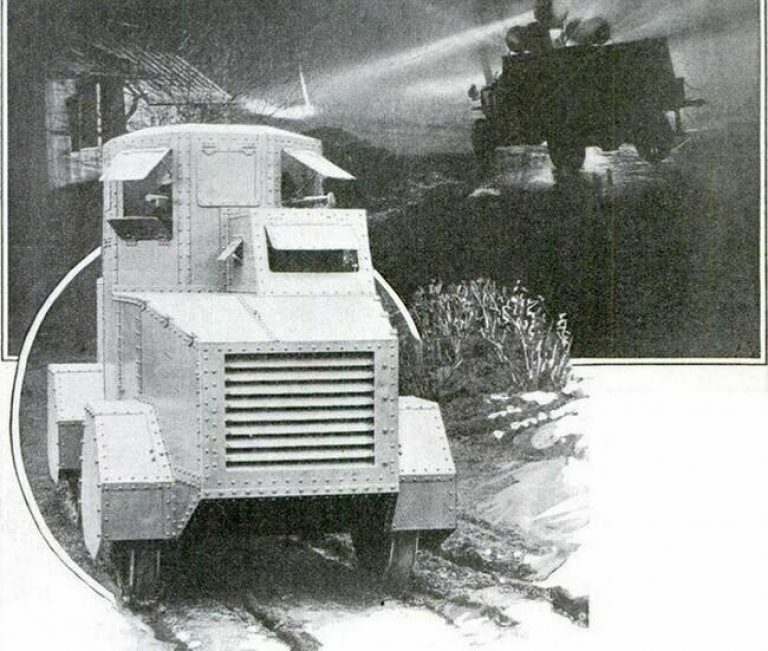 Полноприводный броневик Джеффери. Jeffery-Quad Bethlehem-Steel Armored Car M1916. Прототип для ночного боя
