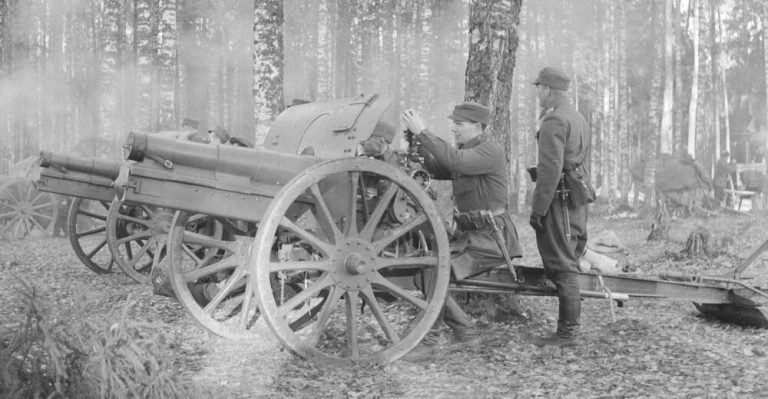       122-мм гаубица обр. 1909 года в финской армии.