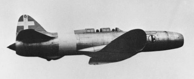 Итальянский экспериментальный самолет Campini-Caproni CC. 2/N1