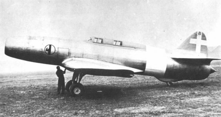 Итальянский экспериментальный самолет Campini-Caproni CC. 2/N1