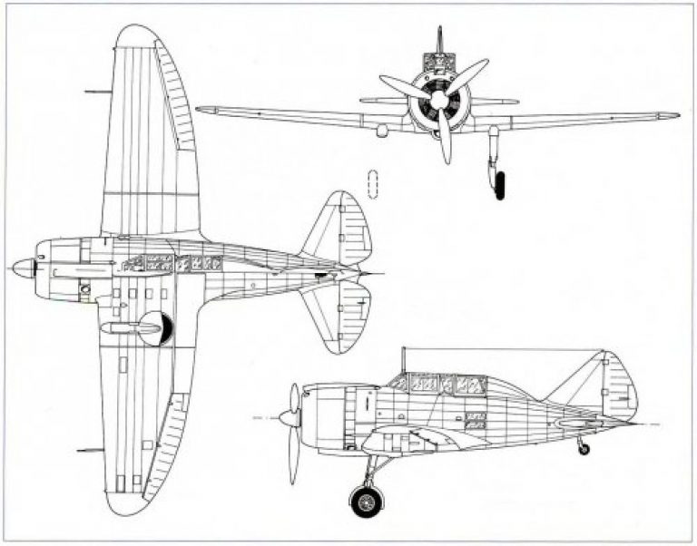 схема опытного самолета-разведчика Re.2003 (MM.12415)