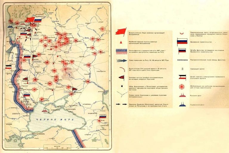Корниловское выступление на карте. Источник: wikipedia.org