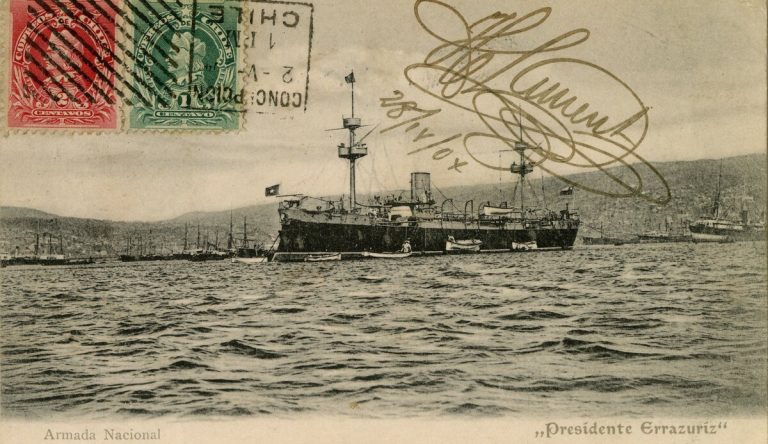 Ожидание президента Бальмаседы. Бронепалубный крейсер «Пресиденте Пинто». Чили