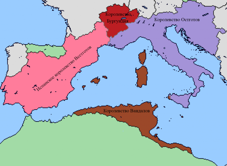  Карта Империи Теодориха