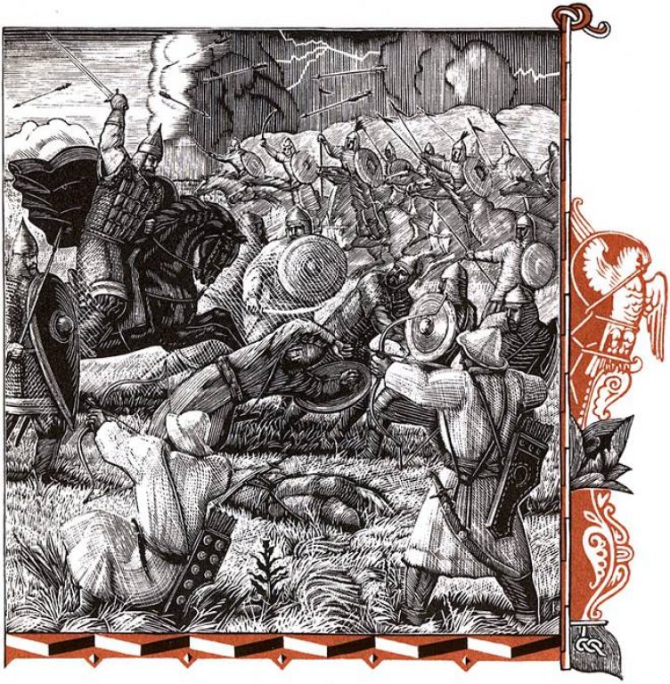  «Чёрное солнце» (солнечное затмение) на современной иллюстрации к «Слову о полку Игореве»