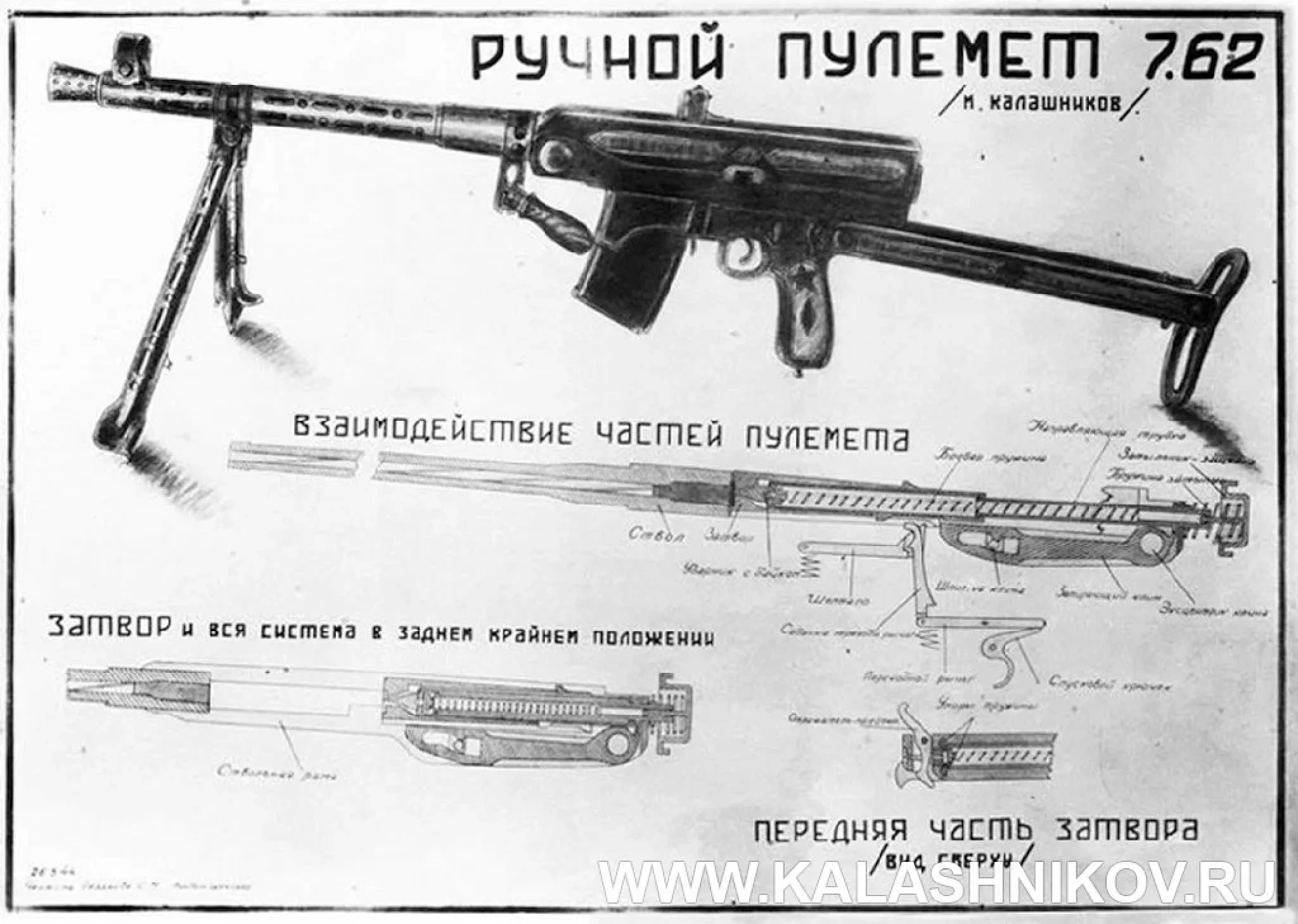 Пулемет калашникова первый образец 1943