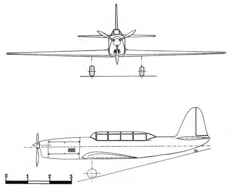    Схема разведчика САМ-12 из эскизного проекта. Источник: http://авиару.рф/