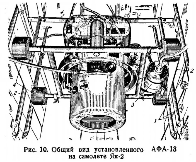       Установка аэрофотоаппарата АФА-13 на бомбардировщике Як-2.