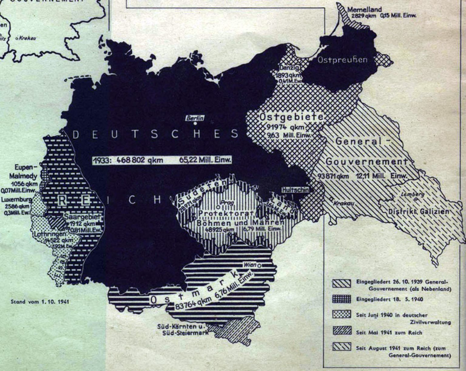 Карта третьего рейха 1941