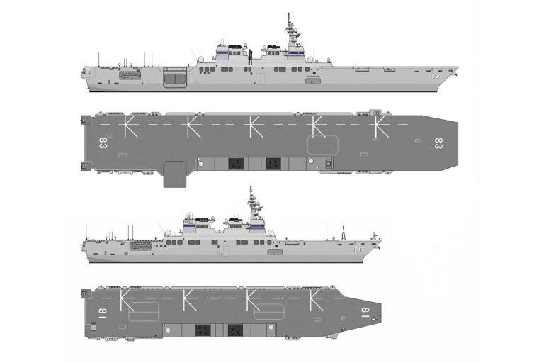 Авианосный эсминец (вертолётоносец) DDH 181 "Хьюга". Япония