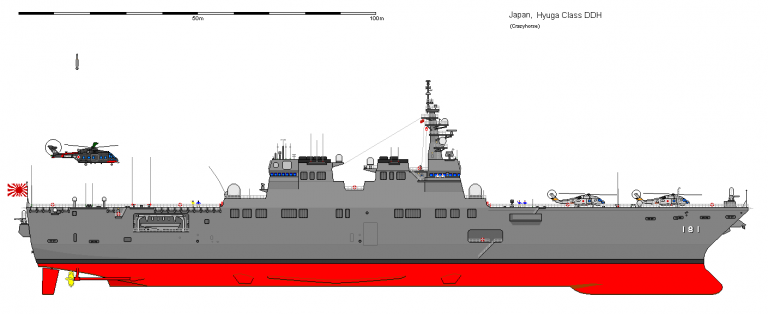 Авианосный эсминец (вертолётоносец) DDH 181 "Хьюга". Япония