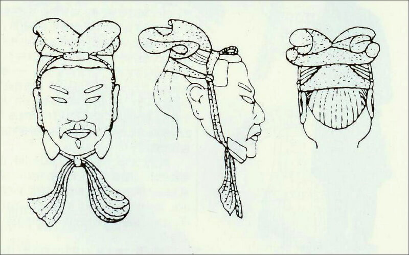 Головной убор всадника. Источник: Ancient Chinese Armour. — Shanghai, 1996. — Р. 30