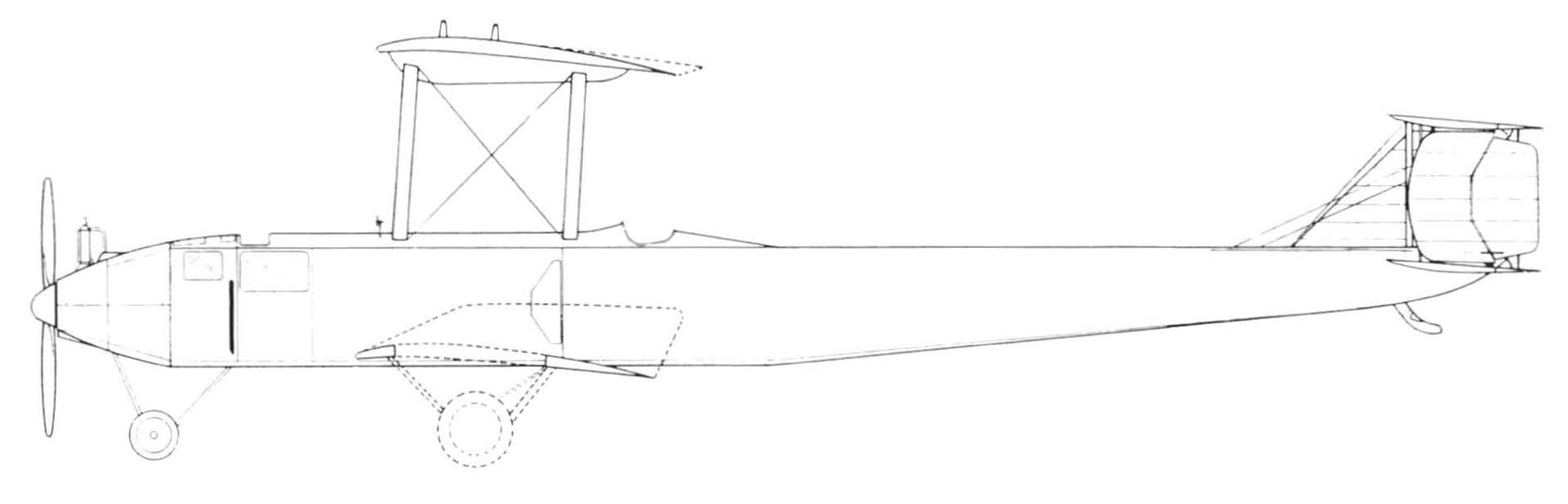 профиль тяжелого бомбардировщика Zeppelin-Staaken R.XIV R45/17. Экспериментальная замена позиции управления самолетом