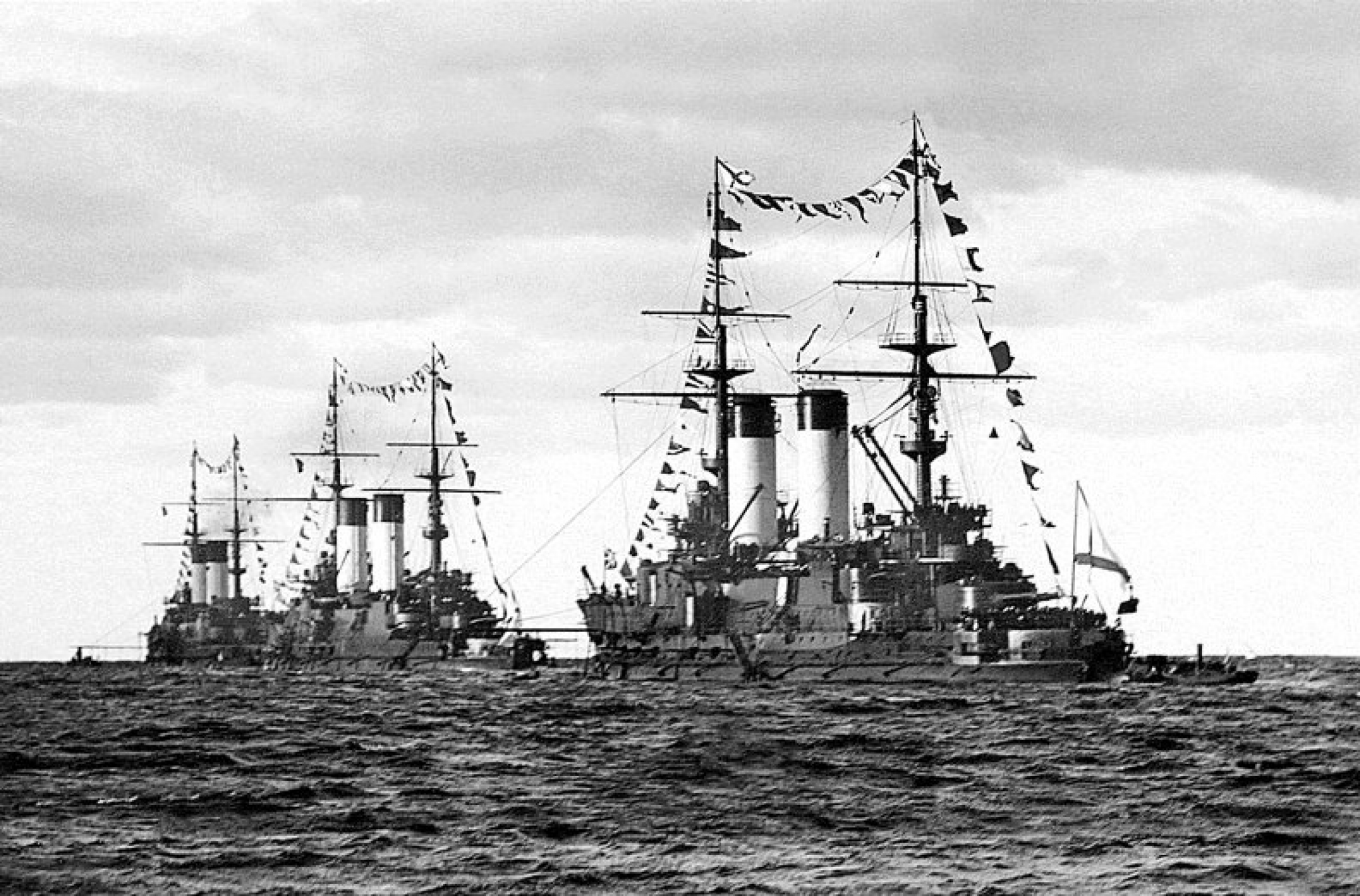 Две эскадры. Броненосец Бородино Цусима. Вторая Тихоокеанская эскадра России 1904.