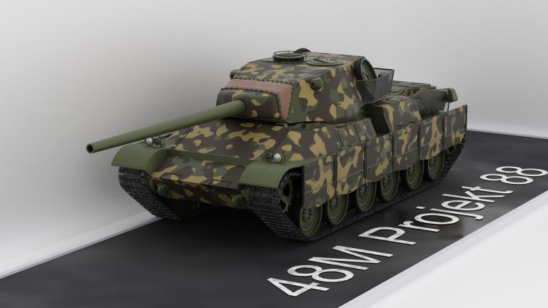    3D модель танка 48M Project 88