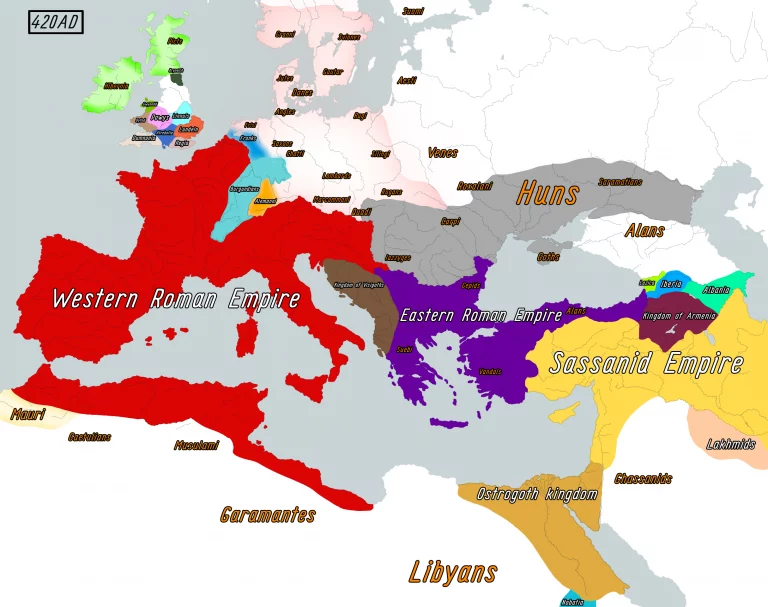  Ситуация в Европе и на Ближнем Востоке на 420 год