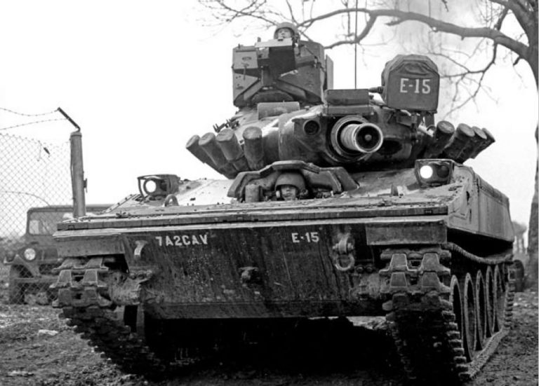 М551 из состава 2-го БРКП, дислоцированного в ФРГ. 1974 год. Zaloga S. M551 Sheridan. US Airmobile Tanks 1941-2001. – Oxford, 2009
