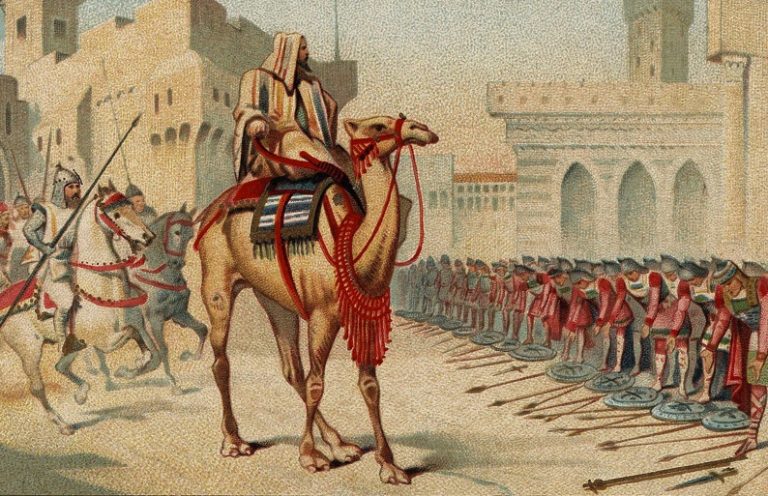    Халиф Умар принимает сдачу в плен поверженных воинов