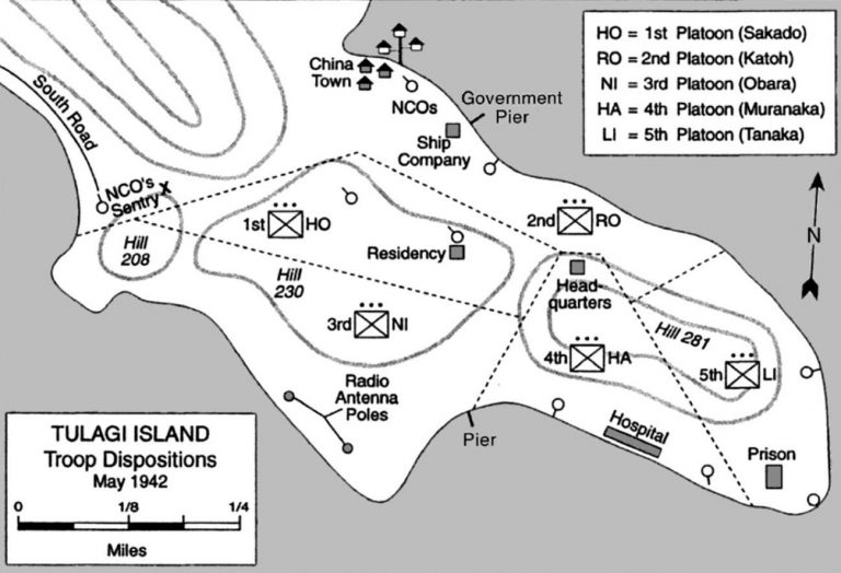 Размещение 3-й роты полка морской пехоты «Куре» в Тулаги Stanley Coleman Jersey. Hell’s Islands, p. 66