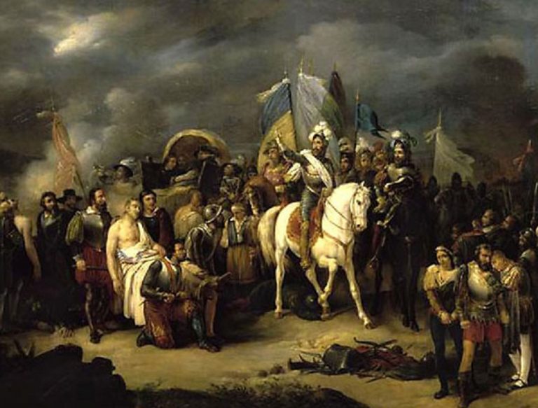    Генрих Наваррский в битве при Кутра